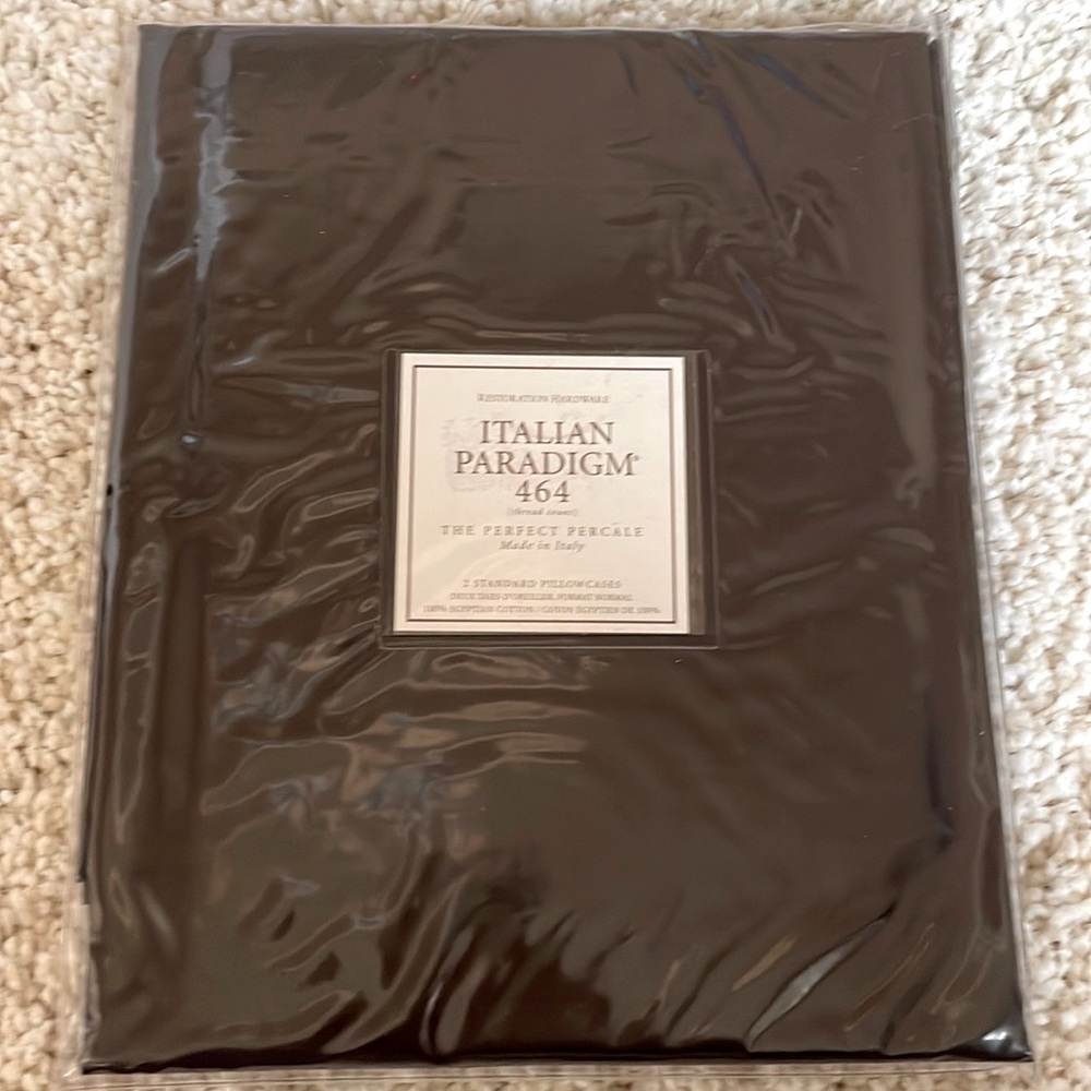 New restoration hardware Italian paradigm 464 chocolate 2 standard pillowcase